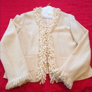 Cream Open-Front Blazer